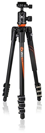 Vanguard Veo 204AB - Trípode de Viaje de Aluminio (Rótula de Bola TBH-45), Color Negro