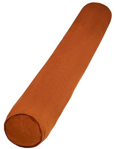 ZEaink Cojín Cilíndrico Grande 60/80/100/120/150cm Almohada de Tubo para Lumbar/Cuello/Espalda/Cabeza Apoyo Almohada Rollo con Funda Extraíble para Cama, Sofá, Silla, Coche(Orange Red,15cm x80cm)