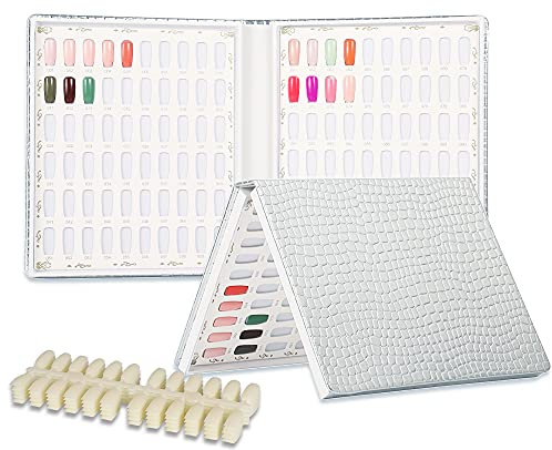 TP 120 Nagel Tipps Leder Cover Gel Polish Display Diagramm Book Nail Art Salon Tools
