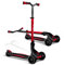 GLOBBER ULTIMUM – Tretroller Kinder Erwachsene, 125/90 mm extra breit, ABEC 7, 3-rädrig, höhenverstellbar, rot