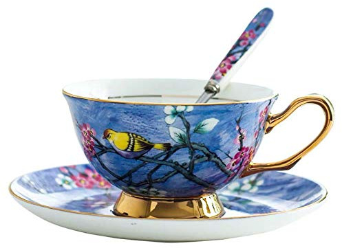 YBK Tech – Ensemble de tasse et soucoupe style européen, en porcelaine, pour le thé, le café, pour la maison, la cuisine