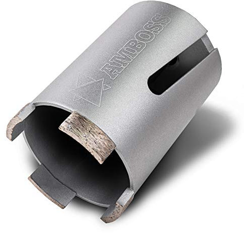 Diamant Dosensenker Ø 68 mm / M16 / Seitenschlitz / 90mm Nutzlänge - Amboss Silver Force Premium für Mauerwerk, Ziegel, Putz, abrasive Materialien