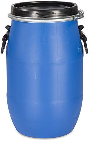 Botte a collo largo da 30 litri, con coperchio ad anello di serraggio, colore blu