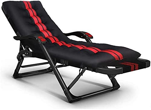 LYP Leichter klappbarer Liegestuhl, Sun Lounger Chair Verstellbares Schwerelosigkeits-Metall-Einzelbüro-Klappbett, stark und robust