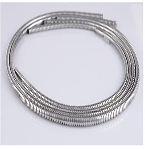 Cable Sleeve, Cable Protector - Stainless Steel Metal Threaded Hose Wire Sleeve Corrugated Hose (Color: ID10mm OD12.7mm)