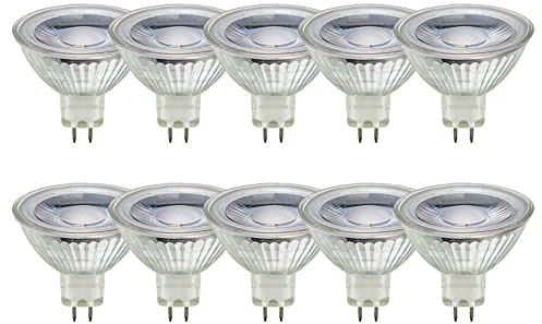 NCC-Licht LED Leuchtmittel MR16 Glas Reflektor 3W = 25W GU5,3 250lm warmweiß 2700K 38° (10 Stück)