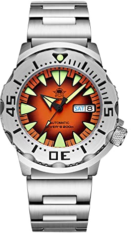 ADDIESDIVE taucheruhr Herren automatik 200m analoge Uhr Herren Saphirglas Edelstahlarmband mechanische Uhr AD2103