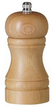 HENDI Salzmühle, Salzstreuer, mit Keramik-Mahlwerk, einstellbar, 50x(H)113mm, Holz hell
