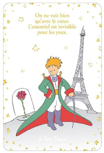 KIUB Postcard The Little Prince in gala outfit and the Eiffel Tower (10x15cm)