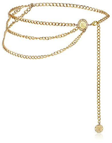 Taillenkette Gürtel Damen Mehrschichtig Bauchkette Gürtel Verstellbare Kettengürtel Körperkette Schmuck