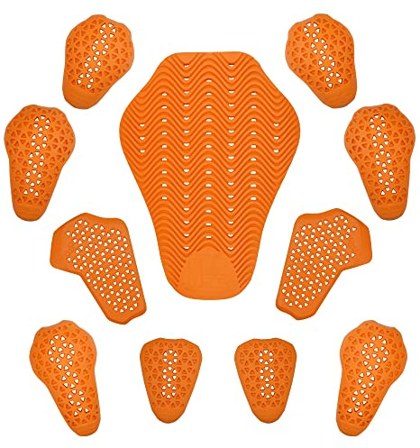 JC Jorden CE Approved Armor Set, Motorcycle Jacket Replacement Pads - Knee, Shoulder, Back Protector 11 in 1 for Motorcycle, Motorbike Jackets, Pants and Racing Suit, M