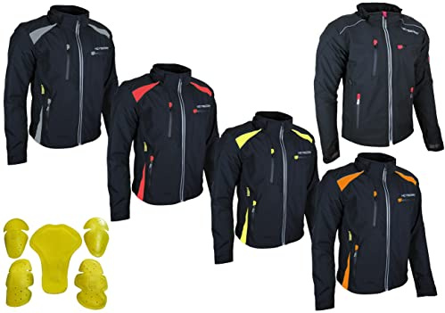HEYBERRY Soft Shell Motorradjacke Textil Kapuze abnehmbar Schwarz Gr. L