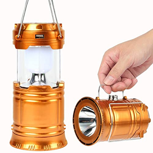 LED Campinglampe Solar Camping Laterne,Einziehbar Solar Taschenlampe,LED Handscheinwerfer,mit 1200mA Batterie und USB-Schnittstelle, IPX5 Wasserdicht für Wandern, Angeln, Ausfälle, Notfall