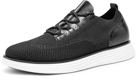 Bruno Marc Zapatos Cordones Transpirables Vestir Hombre,Size 47,Negro