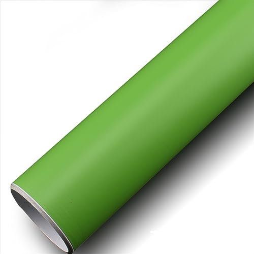 COYOUCO Vinyl-Autofolie Matt Metallic Premium Selbstklebende Ersatz-Fahrzeug-Folienrolle mit dehnbaren DIY-Aufklebern mit Luftfreigabe,Grün,50 * 100cm
