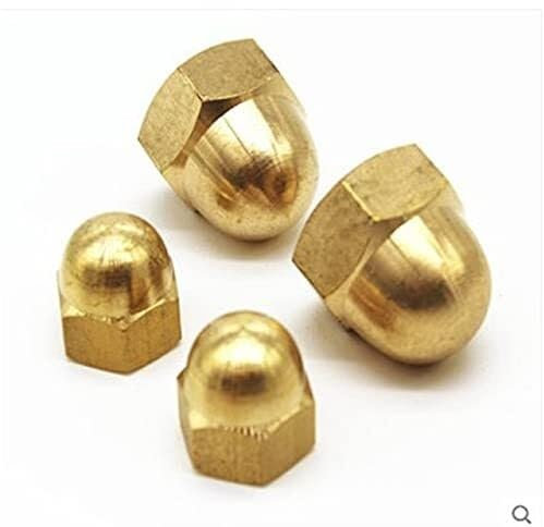 2-20 Stück Messing-Hutmuttern aus Stahl mit schwarzen Edelstahl-Hutmuttern M3 M4 M5 M6 M8 M10 M12 Hutmutter-Eichel-Kuppelkopf-Sechskantmuttern-M12 2 Stück, Edelstahl ( Color : Brass cap nut , Size : M