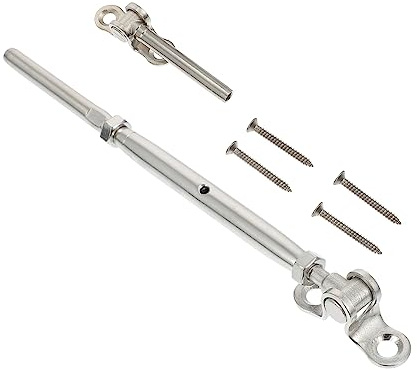 Veemoon Connector Toggle Turnbuckle for Garden Wire Kit Cable Railing Hardware