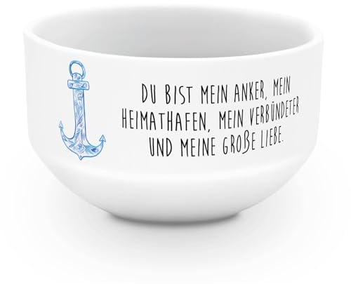 Mr. & Mrs. Panda schale Anker Blau - Geschenk, reisschale, Müslischale, Tiermotive, reisschüssel, Schüssel, Obstschale