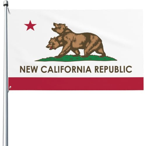 VICTSUN Flagge der Republik Kalifornien, 90 x 152 cm, geeignet für drinnen und draußen, Fallout NCR-Banner