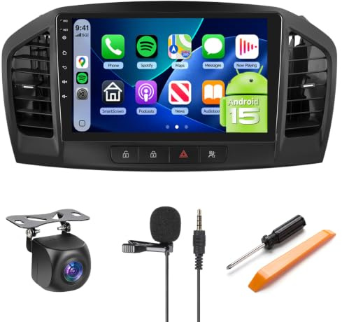 【4+64G】 Hodozzy Carplay Autoradio für Opel Insignia 2008-2013/Buick Regal 2009-2013 Android Autoradio mit Navi,9 Zoll Touchscreen mit Android Auto/WiFi/GPS/RDS/FM/Bluetooth 5.0/USB