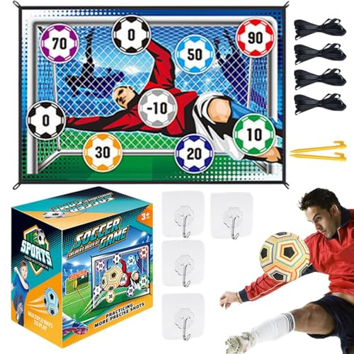 Soccer Ball Game Set for Kids, Boys Toss Soccer Goal Game, Soccer Training Equipment Set, Flannel Target Soccer Game, Kids Soccer Training Set, Soccer Play Equipment, Outdoor Soccer Set, Backyard