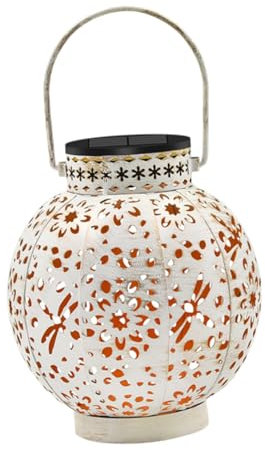 jojofuny Carved Solar Lantern Energy Saving Garden Light Hanging Outdoor Decor for Patios Tents and Trees Unique Design for Cozy Atmosphere Art