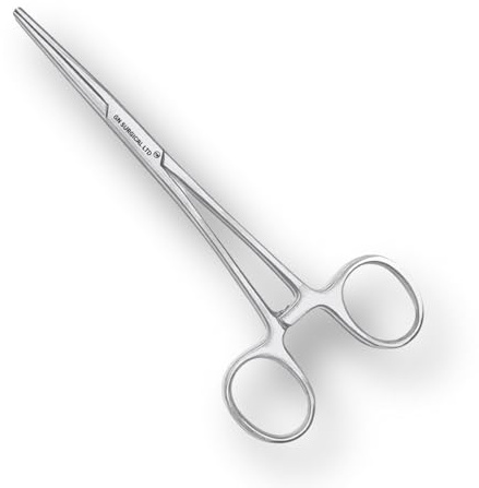 Professionella hemostat-fisketänger i rostfritt stål används som smycken, flugfisketänger och urhakande fisktång – husdjur, hundöron hårtrimning tänger (16 cm)
