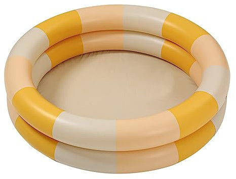 Paddling Pools for Kids, Inflatable Paddling Pool Inflatable Pool Baby Retro Blow Up Swimming Pool Family Cute Style Thickened Water Pool for Indoor or Outdoor Play (Yellow Stripe)