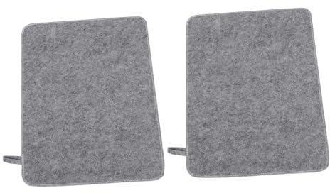 FONDOTIN 2pcs Grey Felt Sauna Steam Cushion Water Absorbent Heat Insulation Seat Mat for Spa Bench Use