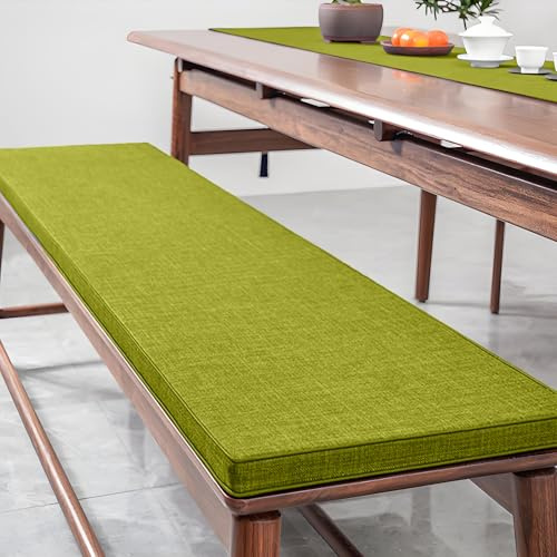 MEEYI Sitzpolster Bankauflage 50x130x5cm, Bankpolster Schaumstoff Polster Polsterauflage Auflage für Gartenbank Nach Maß für Bank Sitzbank den Außenbereich, Grasgrün