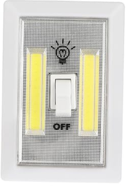 SHINEOFI Luz LED Cob Magnética 3W 5v Inalámbrica de ABS para Pared y Hogar | IPX4 Resistente al Agua, Imán Integrado, sin Batería, 2 Cintas Adhesivas, Multiusos, Estaciones de Trabajo