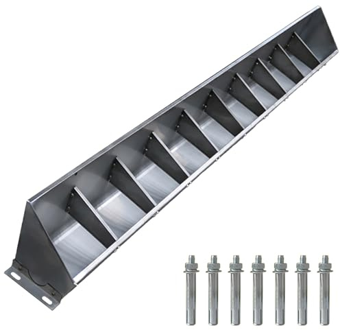 Futtertrog für Nutztiere Edelstahl-Tierfutterautomat for Schweine, Ziegen, Schafe, Pferde, Rinder, Alpakas(2m/6.6ft 10 bit)