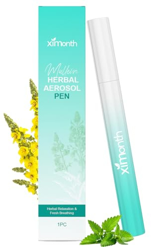 Aromatherapy Inalatore, Penna per Aromaterapia con Verbasco e Erbe Naturali - Diffusore Portatile di Essenze per una Sensazione di Respirazione Fresca e Rilassante