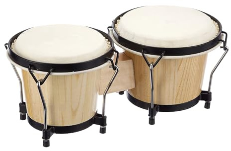 Bongo-Trommel-Set – Professionelle Handgefertigte Percussion-Trommeln Aus Holz, Stimmbare 6-Zoll- Und 7-Zoll-Bongos | Pädagogisches Musikinstrument Für Kinder, Erwachsene, Anfänger, Klassenzimmer, Stu