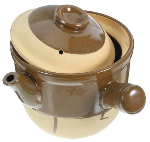 jojofuny Cocotte à Remède Traditionnelle en Céramique Grosse Taille Résistante aux Hautes Températures Pot de Pharmacie Antiadhésif Adaptée au Feu à Gaz et Cuisson Homogène pour