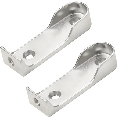 Support pour Barre de Dressing, 2 Pièces Support Tringle Vêtements, Kit Latéral pour Tube Ovale, Tige Centrale Non Fournie