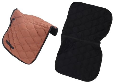 Jenivaint Almohadilla para Montar a Caballo, Almohadilla Ergonómica para Silla de Montar con Tela Teñida de Hilo y Esponja de Algodón, Absorción de Golpes, Transpirable, Antideslizante, 42,13 X