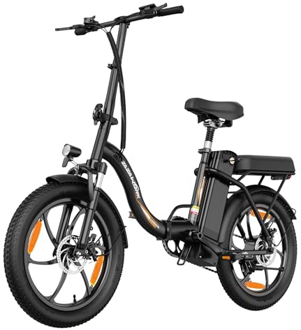 CHEEVALRY WITAMBIKE C16 E Bike Klapprad 20 Zoll für Herren Damen, 250W Pedelec, 48V 16Ah Akku bis 100 km, Fatbike Elektrofahrrad für Pendeln und Reisen, 7-Gang, Federgabel, Scheibenbremsen