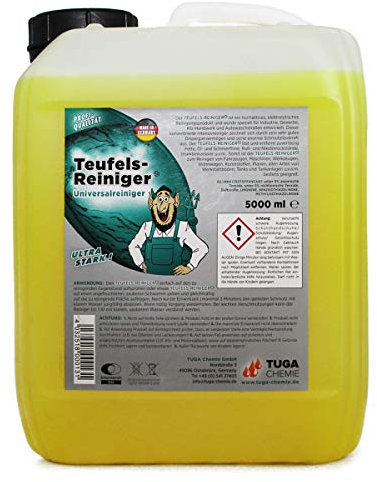 TUGA Chemie Teufels-Reiniger Universalreiniger – Kraftvoller Vorreiniger bei starker Verschmutzung am Auto – Für Haushalt & Werkstatt – Säurefrei – 5 L Kanister – Made in Germany