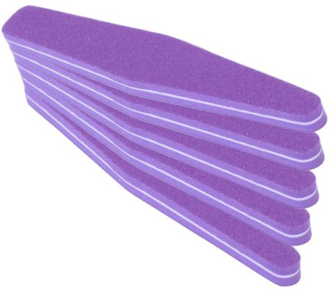 5x Buffer-Feile SUPERFLEX Trapez lila Körnung 120/120 beidseitig mittel
