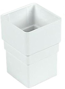 Rainwater Pipe Accessories - White Downpipe - Square Pipe Socket/Joint