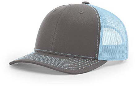 Richardson. Charcoal/ Columbia Blue. Adjustable. 112. 00739845507275
