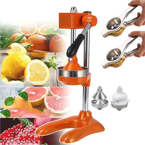 Exprimidor de cítricos comercial, exprimidor y triturador profesional de limones con mango de 22,5 cm/8,8 pulgadas de largo, herramienta multifuncional para exprimir naranjas, limones y cítricos.