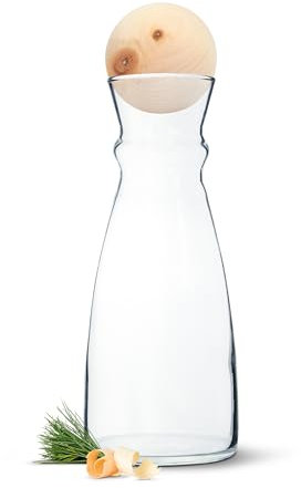 Zirbenkugel-Set mit 1 Liter Nimbus Wasserkaraffe - luftgetrocknetes Zirbenholz