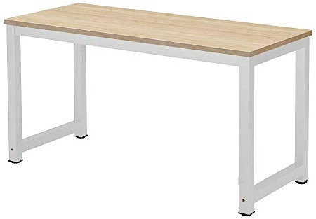 Millhouse Computer Desk for Home Office, Study, Gaming, and Workstation, PC & Laptop Table, Beech-White