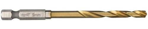 Milwaukee 5mm Red Hex ShockWave Impact Duty HSS-Ground Titanium Metal Drill Bit
