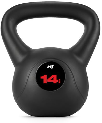 Hop-Sport Kettlebell 4kg bis 20kg aus Kunststoff, Kugelhantel für effektives Ganzkörpertraining, Gewichte für Zuhause, Ergonomische Griffe, Home Gym Equipment