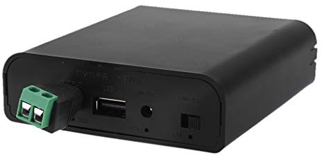 Gwxevce USB DC 8V-24V Output 4X 18650 batterie Power Bank Fai-da-Te per Router di telefonia Mobile LED Nero