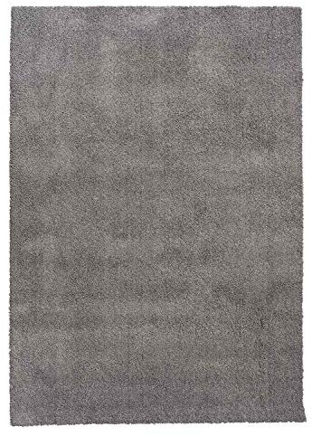 Möbel Jack Wohnzimmerteppich Florteppich Webteppich | Polyester | Anthrazit | 80x150 cm