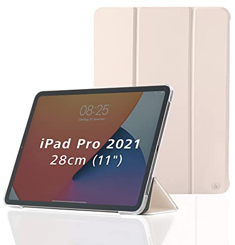 Hama Hülle für iPad Pro 2020/2021 / 2022 11 Zoll (aufklappbares Case für Apple Tablet, Schutzhülle mit Standfunktion, transparente Rückseite, magnetisches Cover) rosa